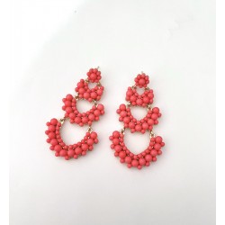 PENDIENTES PIPO CORAL ROSADO