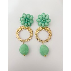 PENDIENTES OIHA VERDE AGUA