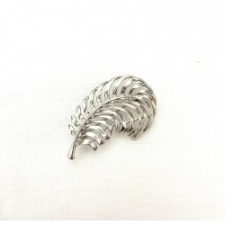 BROCHE PLUMA PLATA