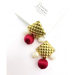 PENDIENTES ELEA BURDEOS