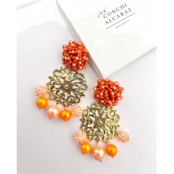 PENDIENTES AYLIN NARANJA