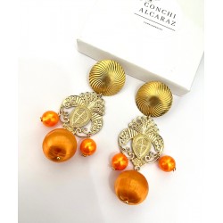 PENDIENTES ABBY NARANJA
