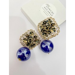 PENDIENTES NENUFAR AZUL