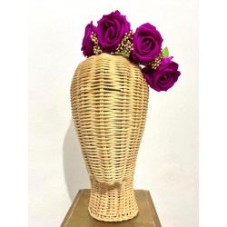 CORONA ROSAS COCO MORADO NEON