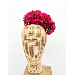 CORONA CLAVELES VINTAGE FUCSIA
