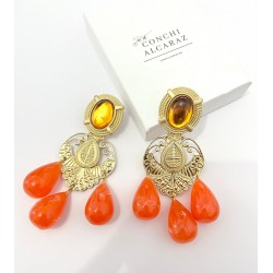 PENDIENTES SABELA NARANJA