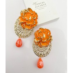 PENDIENTES BERGAMO NARANJA