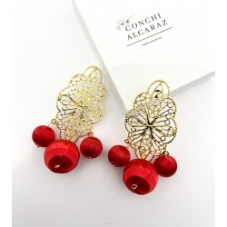 PENDIENTES AGUEDA ROJO