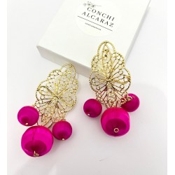 PENDIENTES AGUEDA FUCSIA