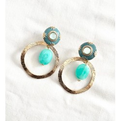 PENDIENTES SOLEÁ AZUL AGUA