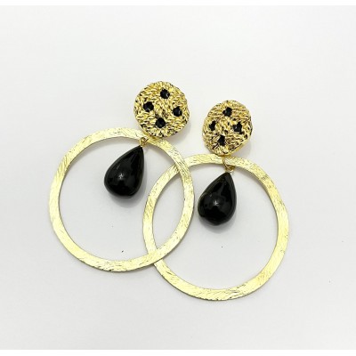 PENDIENTES LAVEZI NEGRO