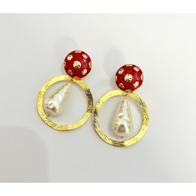 PENDIENTES VILMA ROJO