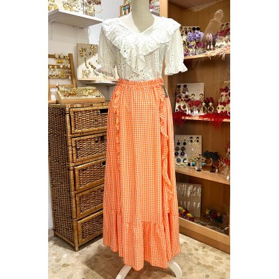 FALDA GRANADA MANDARINA
