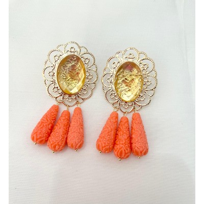 PENDIENTES ROSALIA CORAL