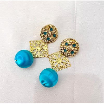 PENDIENTES MONTIEL AZUL