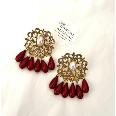 PENDIENTES SALAZAR BURDEOS