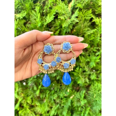 PENDIENTES AMADORES AZUL
