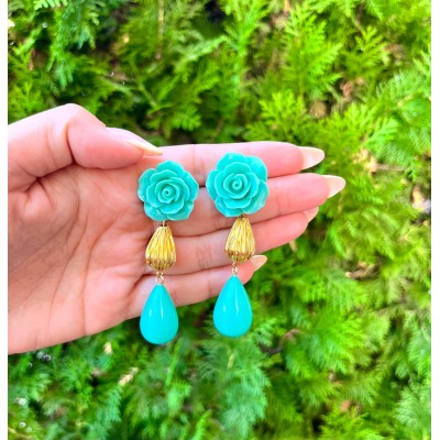 PENDIENTES MINA VERDE AGUA