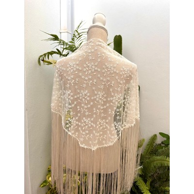 MANTONCILLO FLORECILLAS BEIGE