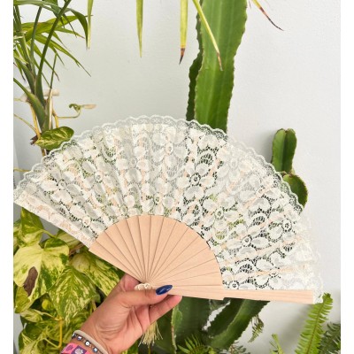 ABANICO SEVILLA BEIGE