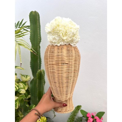 RAMILLETE CLAVEL BLANCO ROTO