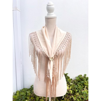 MANTONCILLO LISO BEIGE NIÑA