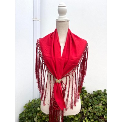 MANTONCILLO LISO ROJO ADULTA