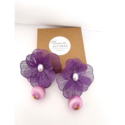 PENDIENTES HONOLULU MORADO