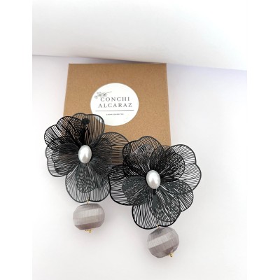 PENDIENTES HONOLULU NEGRO