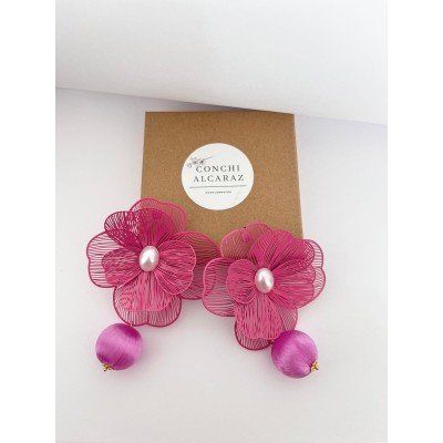 PENDIENTES HONOLULU ROSA-MALVA