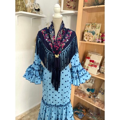 TRAJE CANASTERO JALEO AZUL...