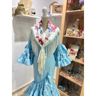 TRAJE FANDANGO CELESTE