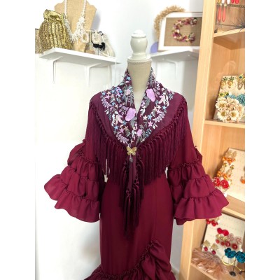 TRAJE FANDANGO BURDEOS