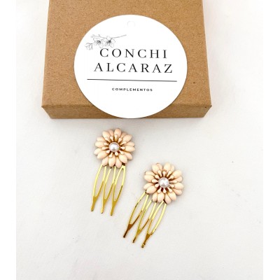 PEINA FLORILLA BEIGE