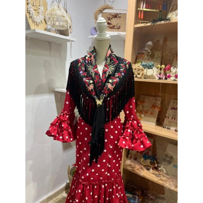 TRAJE CANASTERO JALEO ROJO...