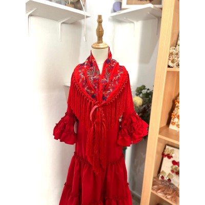 TRAJE CANASTERO JALEO ROJO...