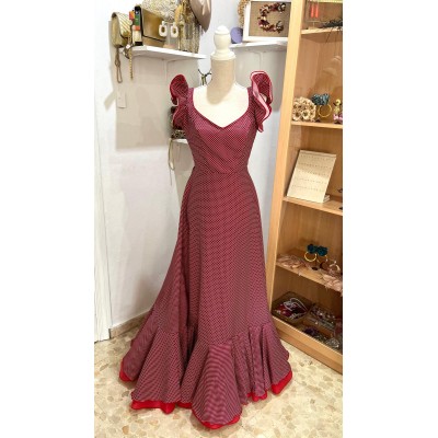 BATA MARIBEL ROJO CON LUNAR...