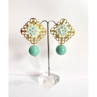 PENDIENTES NOIR VERDE AGUA...