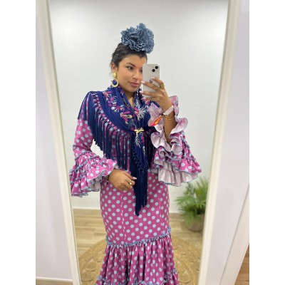 TRAJE CANASTEO JALEO ROSA...