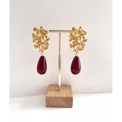 PENDIENTES BRAVA TINTO