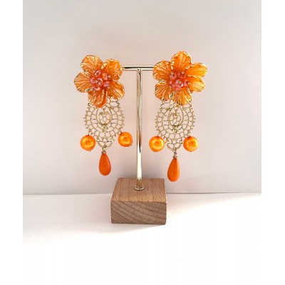 PENDIENTES VERTIGO NARANJA