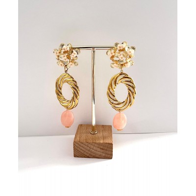 PENDIENTES SIENA SALMON