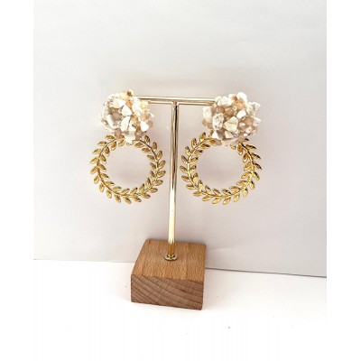 PENDIENTES OLIMPO BEIGE