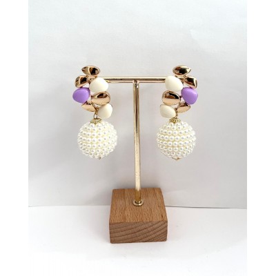 PENDIENTES ARISTA MALVA