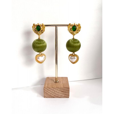 PENDIENTE GRANA VERDE