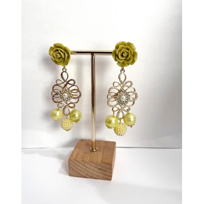 PENDIENTES MATTY VERDE LIMA