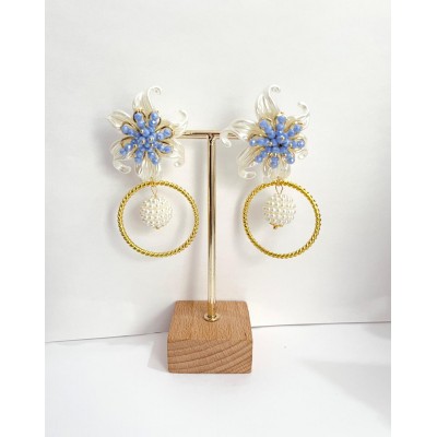 PENDIENTES INDIRA AZUL