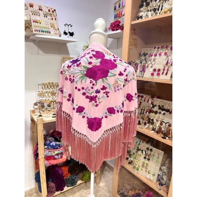 MANTONCILLO BORMUJOS ROSA BEBE