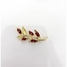 BROCHE HOJA EMPEDRADA