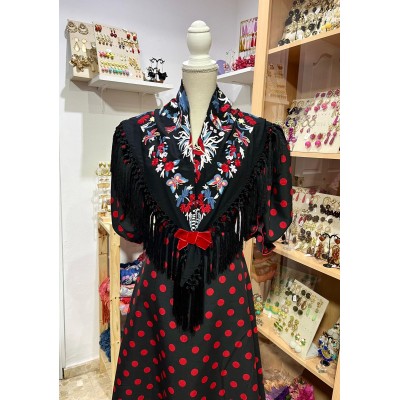 BATA TRIANA NEGRO CON LUNAR...